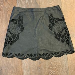 BCBG vegan leather skirt